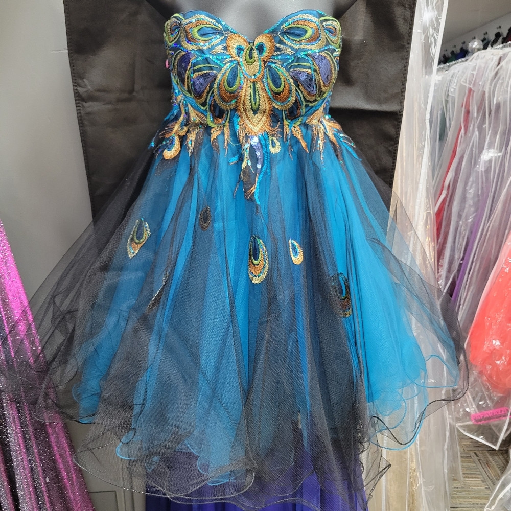 HANNAH S TEAL HOMECOMING DRESS